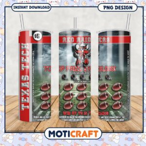 Texas Tech Red Raiders Tumbler Design for Gamers PNG File