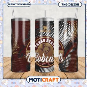 Texas State Bobcats Tumbler PNG for Stylish Hydration