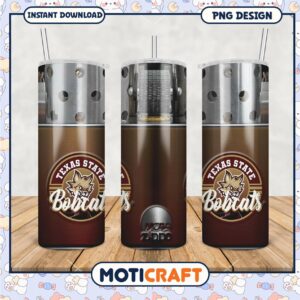 Texas State Bobcats Tumbler PNG Design for Teams and Fans