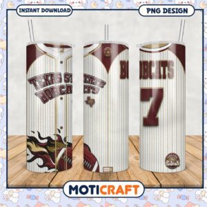 Texas State Bobcats Tumbler Design Printable PNG File