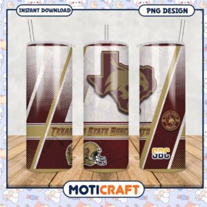 Texas State Bobcats Tumbler Design PNG for Fans and Gifts