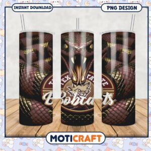 Texas State Bobcats Snake Design Tumbler PNG File Download