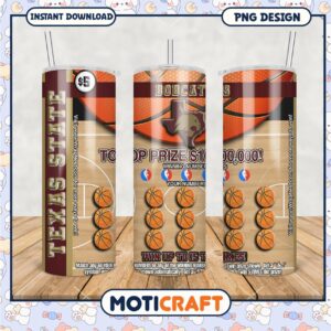 Texas State Bobcats Basketball Tumbler PNG Win Big Today