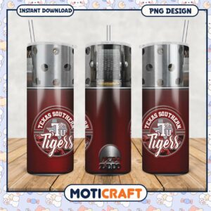 Texas Southern Tigers Tumbler PNG NCAA Licensed Design