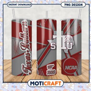 Texas Southern University Tumbler Design PNG File Download