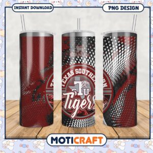 Texas Southern Tigers Stanley Tumbler Design PNG File