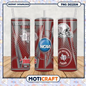 Texas Southern Tigers NCAA Tumbler PNG Design for Fans
