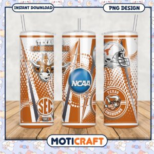 Texas Longhorns Tumbler PNG Perfect for Sports Fans Unite