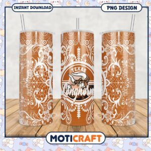 Texas Longhorns Tumbler PNG Design for Fans and Collectors