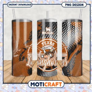 Texas Longhorns Stanley Tumbler Design PNG Graphic File