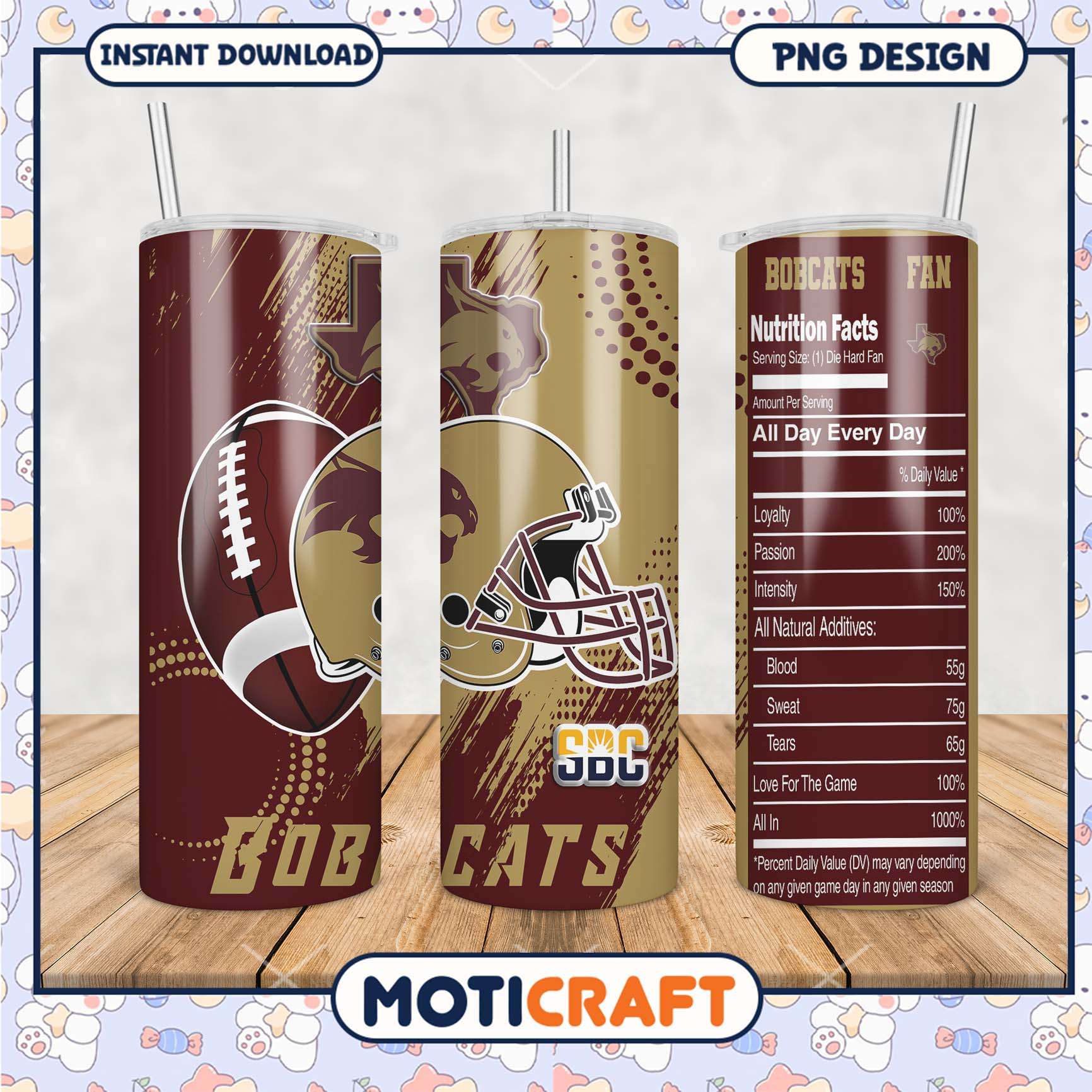 Texas Bobcats Fan Tumbler PNG for Dedicated Sports Lovers Texas Bobcats Fan Tumbler PNG for Dedicated Sports Lovers