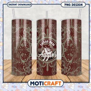Texas A&M Aggies Tumbler Design PNG for Fans and Collectors