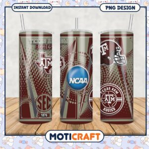 Texas A&M Aggies NCAA Tumbler PNG Design for Fans