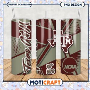 Texas A and M University Tumbler PNG Design for Fans