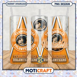 Tennessee Volunteers Tumbler PNG Design for Fans and Gifts