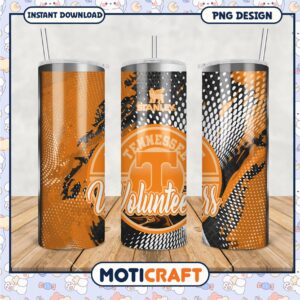 Tennessee Volunteers Stanley Tumbler Orange and Black Design