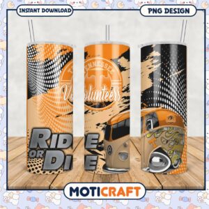 Tennessee Volunteers Ride or Die Tumbler PNG Design 2023