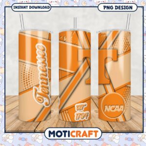 Tennessee NCAA Tumbler PNG Design for Fans and Collectors