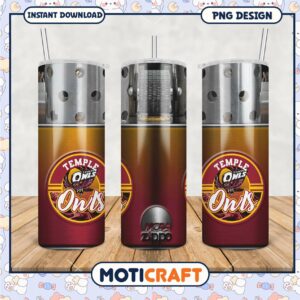 Temple Owls Tumbler PNG Design for Beverage Lovers