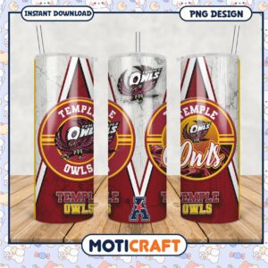 Temple Owls Tumbler Design for Fans and Collectors PNG
