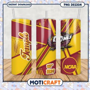 Temple Owls NCAA Tumbler Design for Fans and Collectors