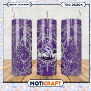 TCU Horned Frogs Tumbler PNG Design for Fans and Gifts