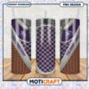 TCU Horned Frogs Tumbler Design Purple and Gray Checkered 1 TCU Horned Frogs Tumbler Design Purple and Gray Checkered