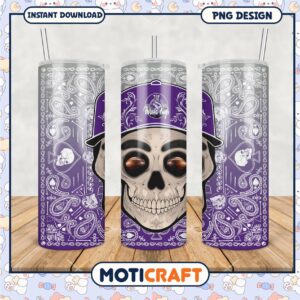 TCU Horned Frogs Skull Tumbler PNG Design for Fans