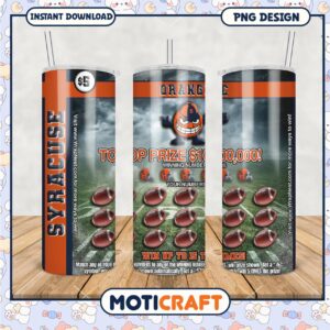 Syracuse Orange Tumbler PNG Top Prize Lottery Design Image