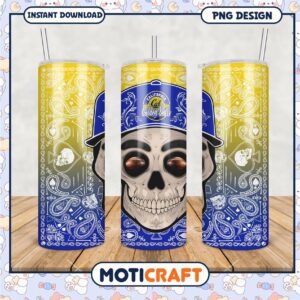 Skull Tumbler PNG Design for California Golden Bears Fans