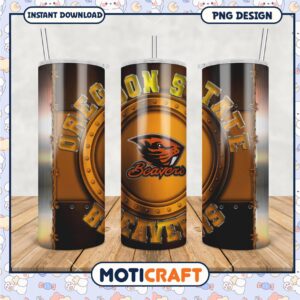 Oregon State Beavers Tumbler PNG Digital Download Design