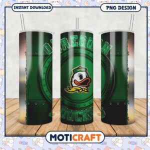 Oregon Ducks Tumbler PNG for Sports Fans Printable Design