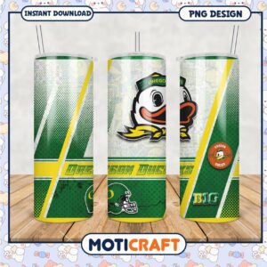 Oregon Ducks Tumbler PNG Fan Design for Game Day Decor