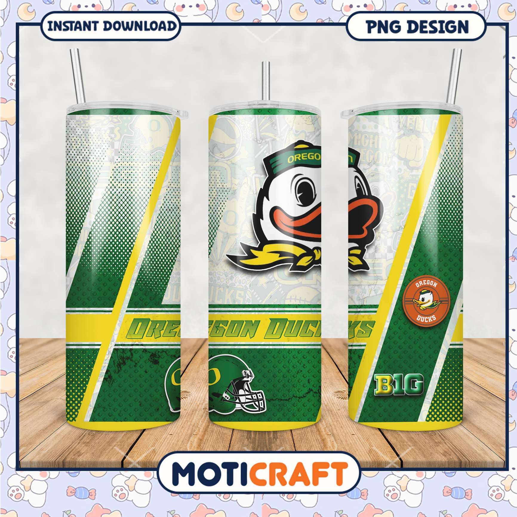 Oregon Ducks Tumbler PNG Fan Design for Game Day Decor Oregon Ducks Tumbler PNG Fan Design for Game Day Decor