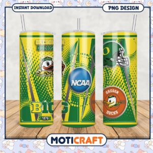Oregon Ducks Tumbler PNG Design for NCAA Fans Gift Ideas