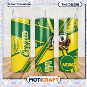 Oregon Ducks NCAA Tumbler PNG Design for Fans and Collectors