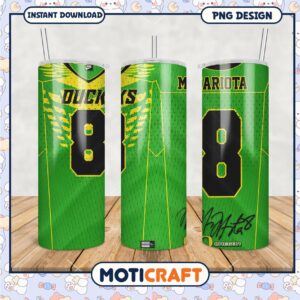 Oregon Ducks Marcus Mariota Tumbler PNG Design
