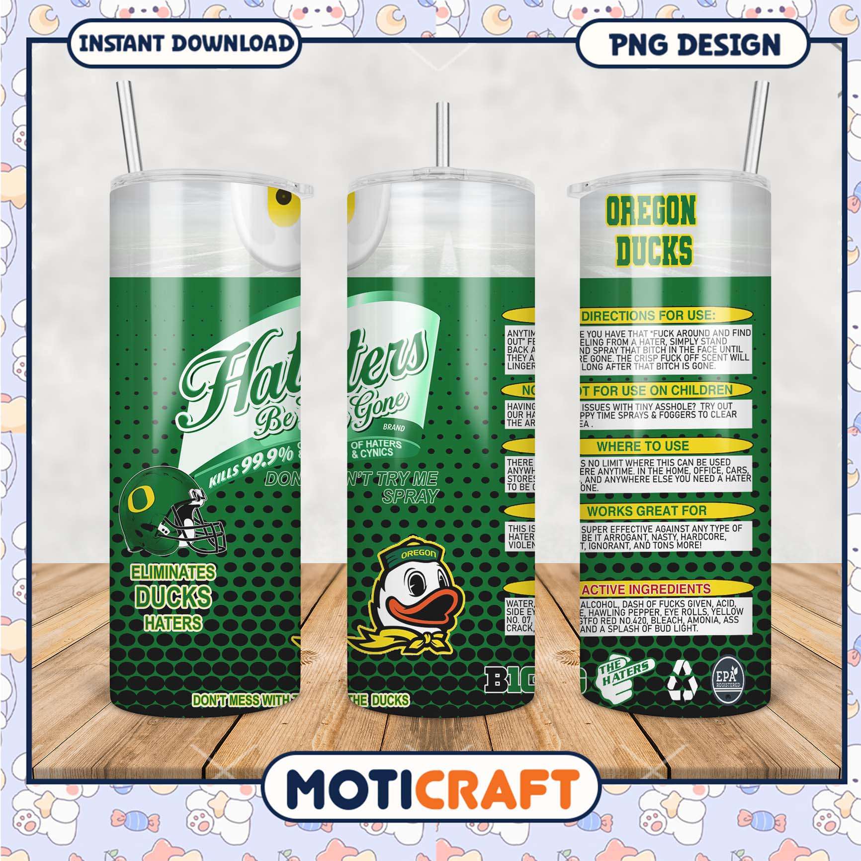 Oregon Ducks Haters Be Gone Tumbler Design PNG Format Oregon Ducks Haters Be Gone Tumbler Design PNG Format