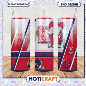 Ole Miss Rebels Tumbler PNG Graphic for Fans and Collectors