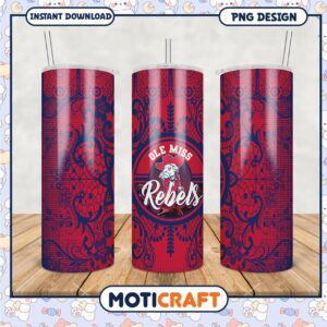 Ole Miss Rebels Tumbler PNG Design for Fans and Collectors