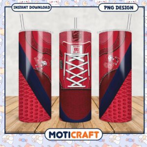 Ole Miss Rebels Tumbler Design Red and Navy PNG File