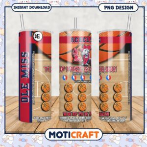 Ole Miss Rebels Basketball Tumbler PNG Win Big Today