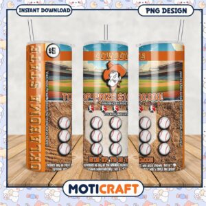 Oklahoma State Cowboys Tumbler PNG Jackpot Game Design