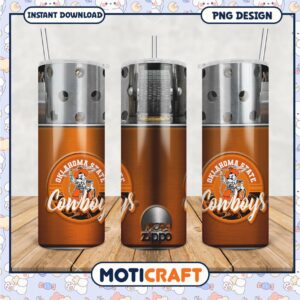 Oklahoma State Cowboys Tumbler Design PNG Graphic File