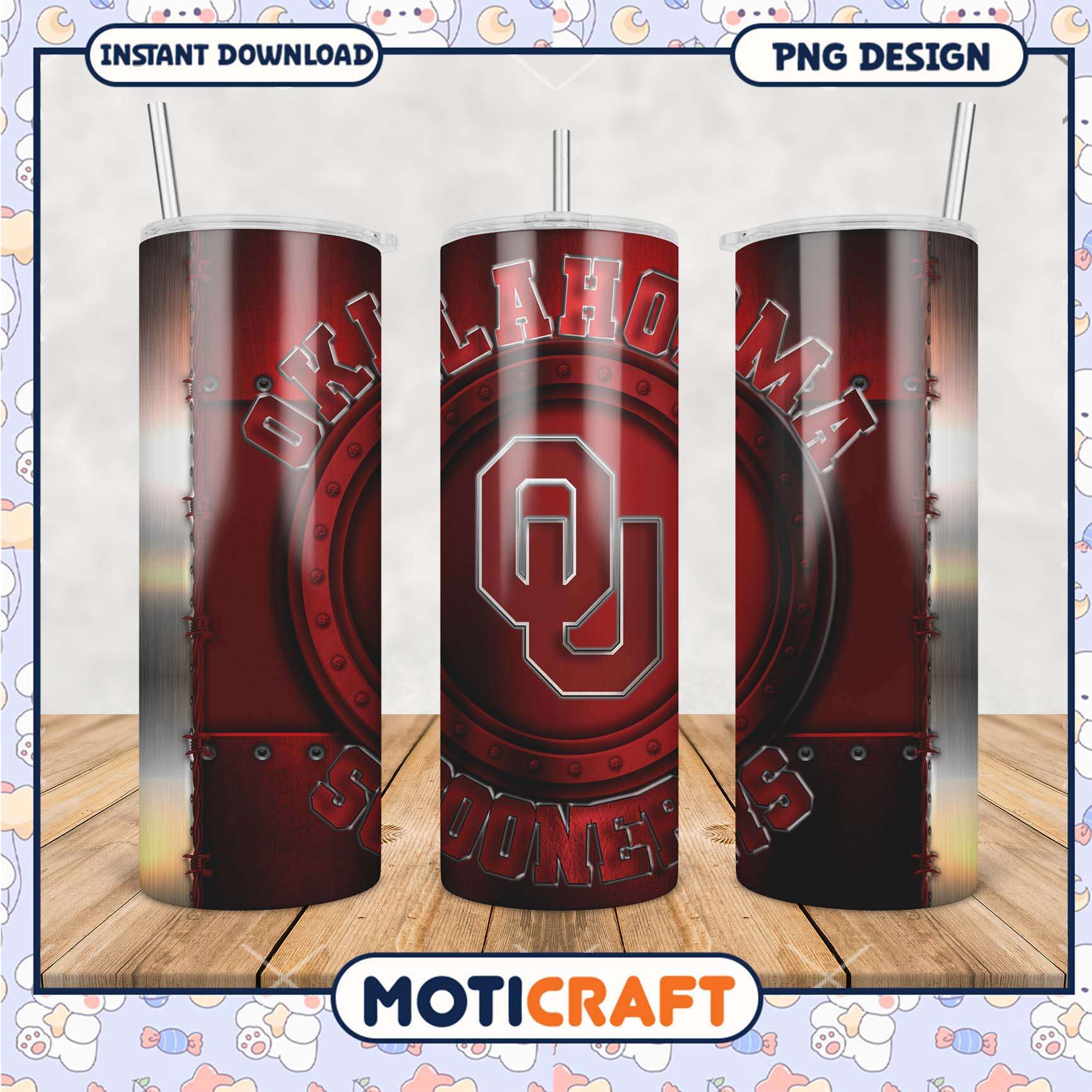 Oklahoma Sooners Tumbler PNG Design for Fans and Collectors Oklahoma Sooners Tumbler PNG Design for Fans and Collectors