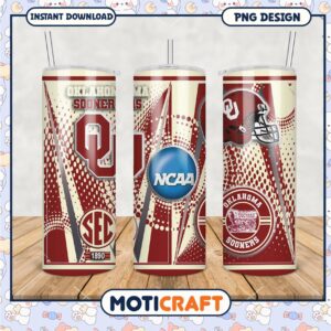 Oklahoma Sooners Tumbler Design NCAA Team Spirit PNG