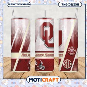 Oklahoma Sooners Tumbler Design Graphic PNG Download