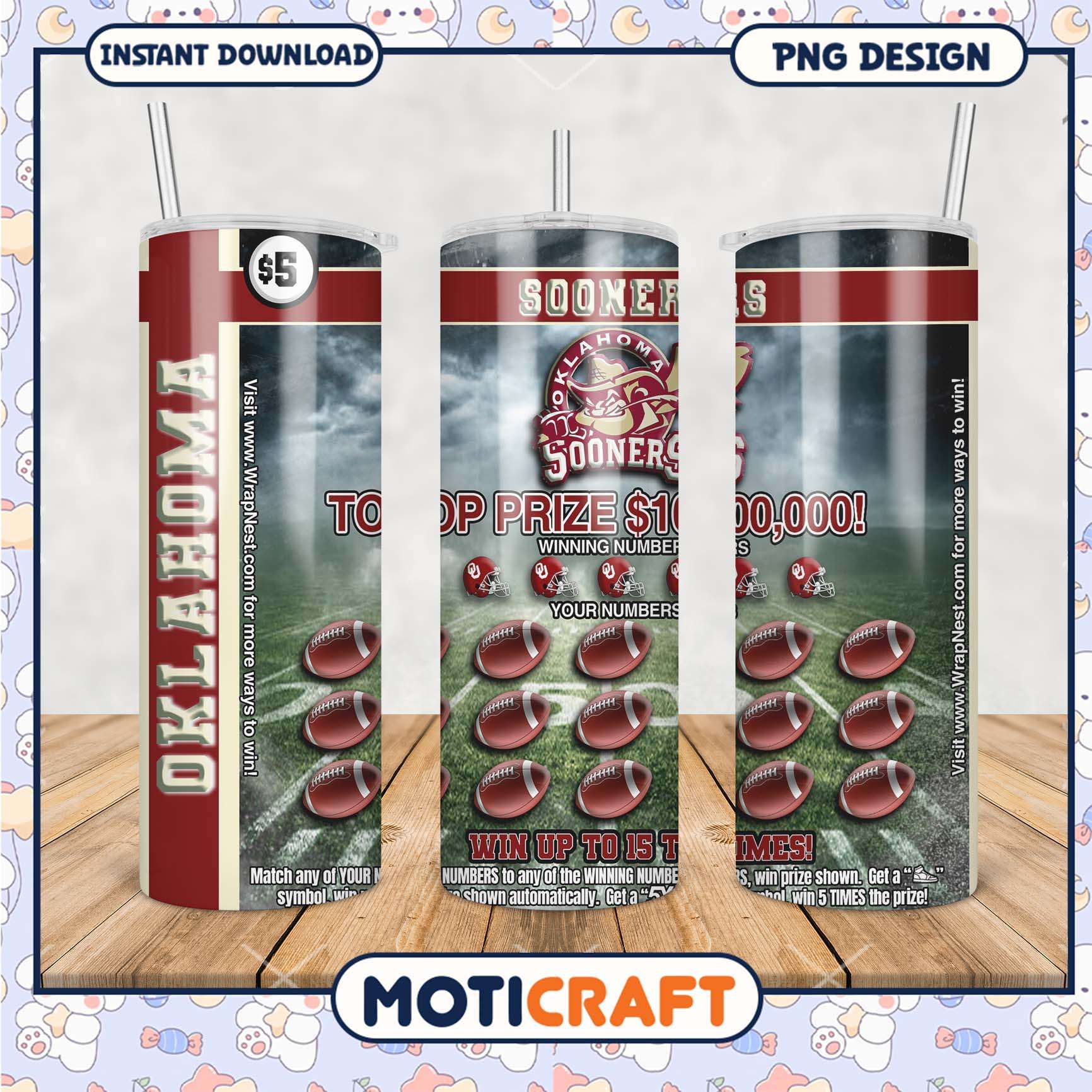 Oklahoma Sooners Tumbler Design Lottery Scratch Off PNG Oklahoma Sooners Tumbler Design Lottery Scratch Off PNG
