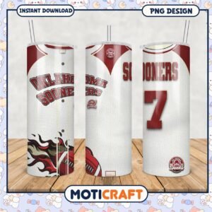 Oklahoma Sooners Tumbler Design for Sports Fans PNG Image