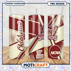 Oklahoma Sooners NCAA Tumbler Image PNG Design File